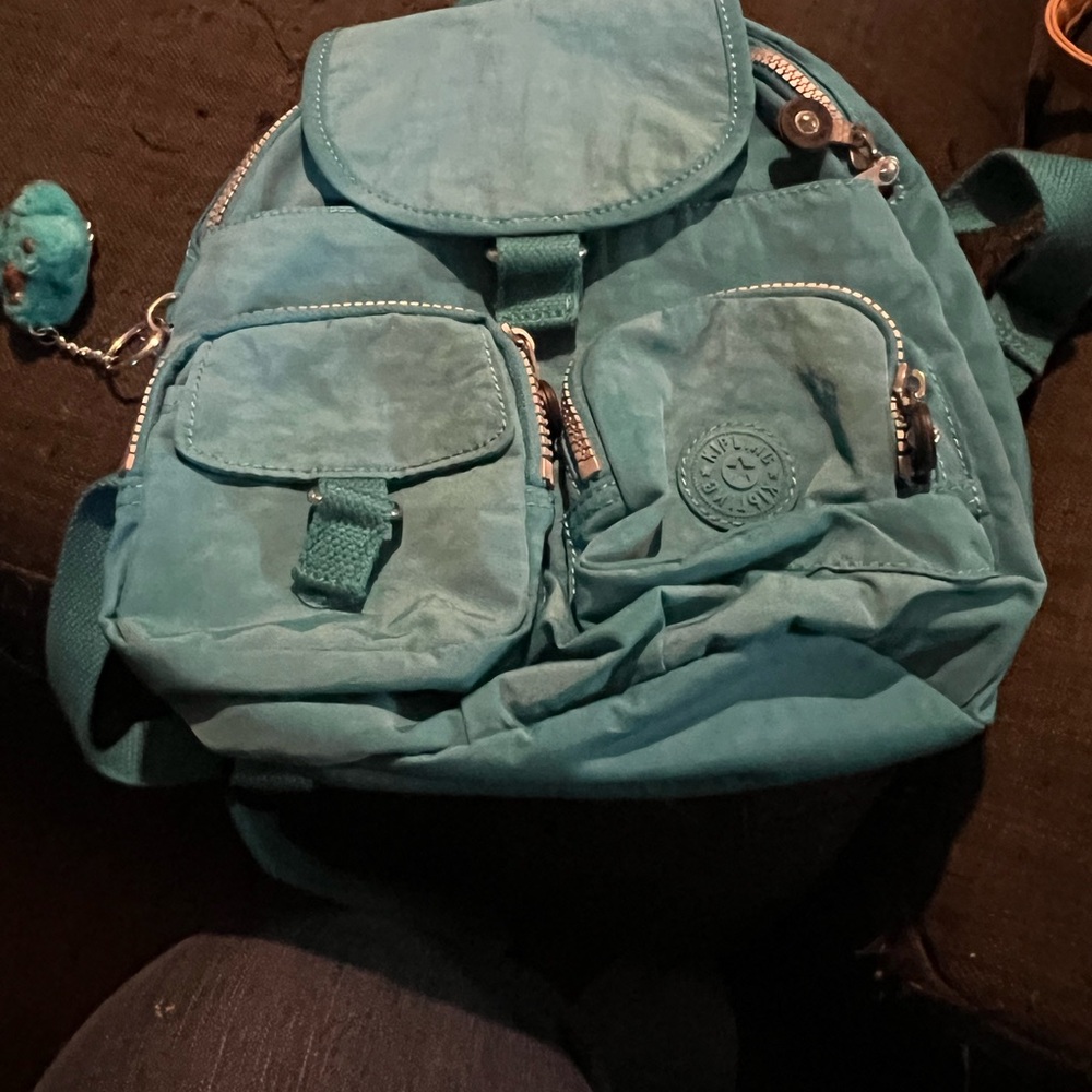 Kipling Blue Backpack Modern Casual Design